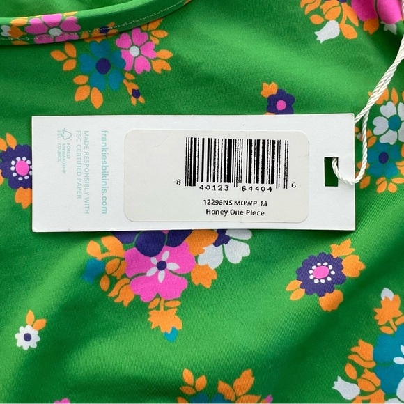Frankies Bikini Honey One Piece Shoulder Swimsuit Size Medium New With Tags - Picture 13 of 14